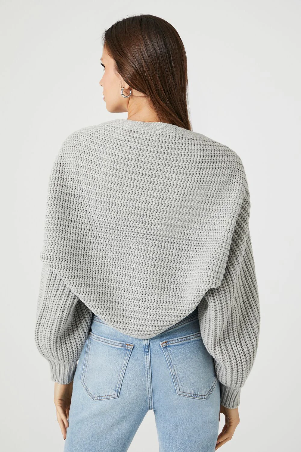 Batwing Open-Front Cardigan Sweater - Image 3