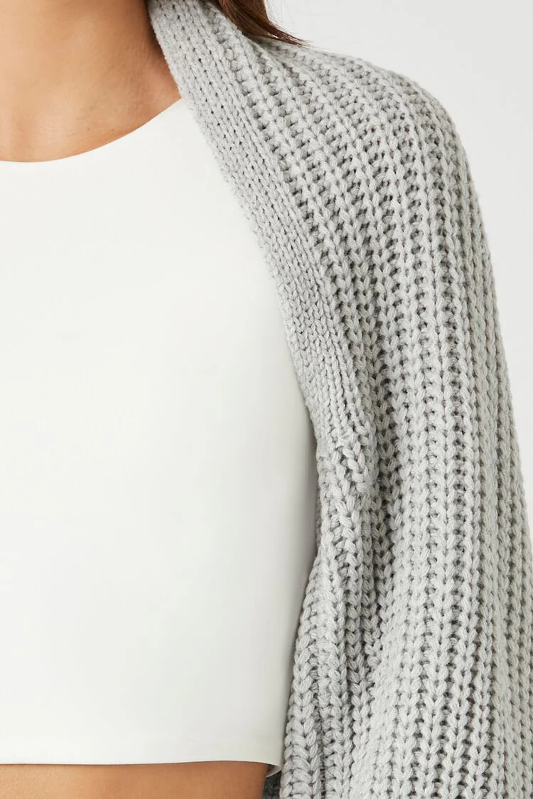 Batwing Open-Front Cardigan Sweater - Image 5