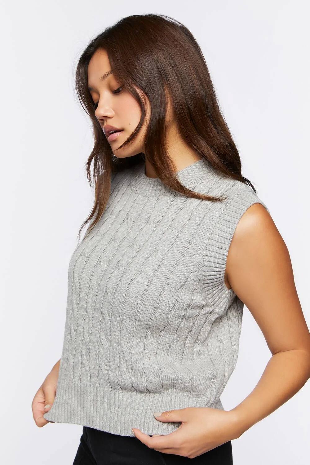 Cable Knit Sweater Vest - Image 3