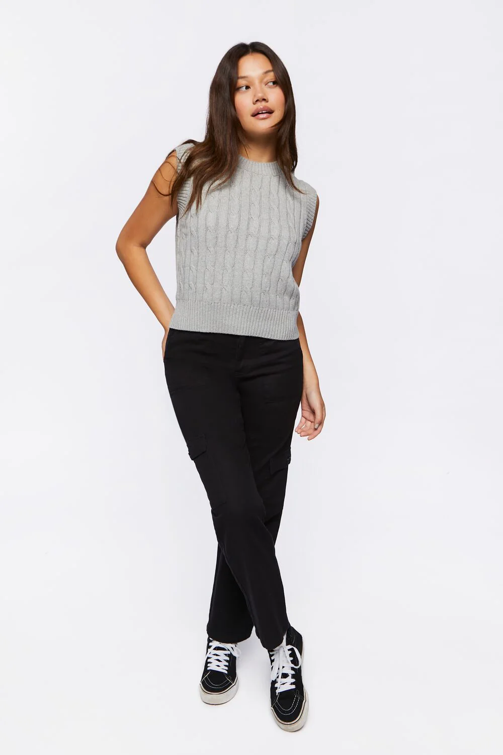 Cable Knit Sweater Vest - Image 5