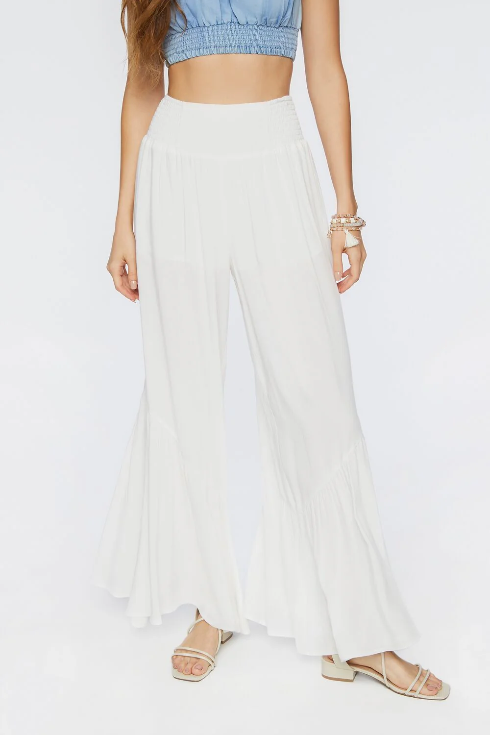 Tiered High-Rise Palazzo Pants - Image 3