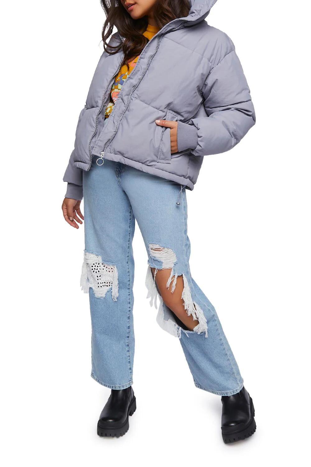 Quilted Puffer Jacket - Image 4
