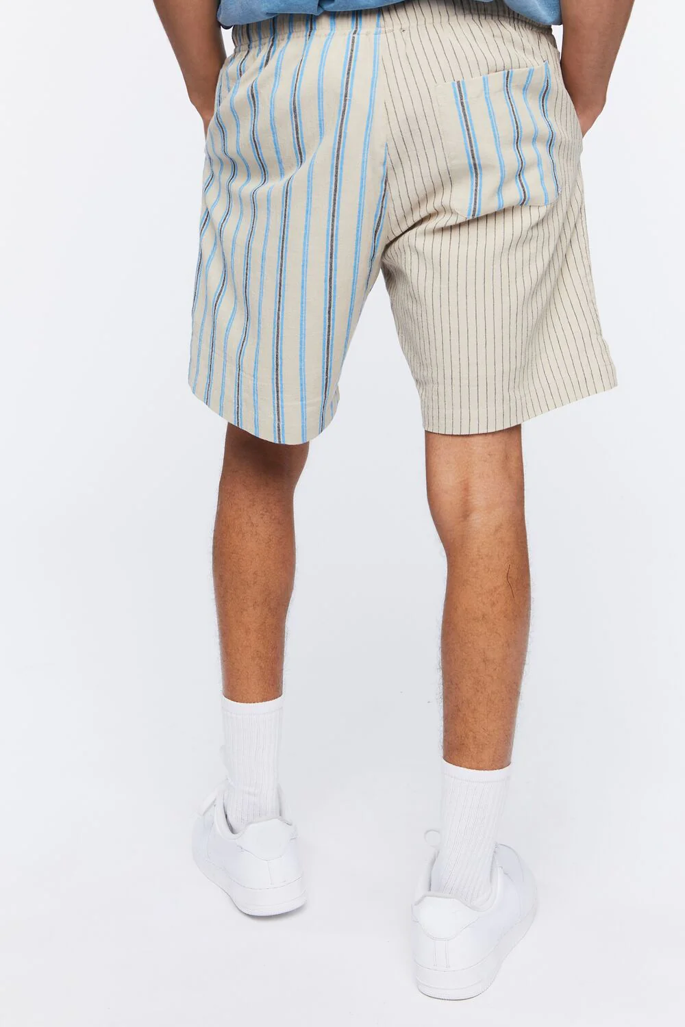 Reworked Striped Drawstring Shorts - Image 4
