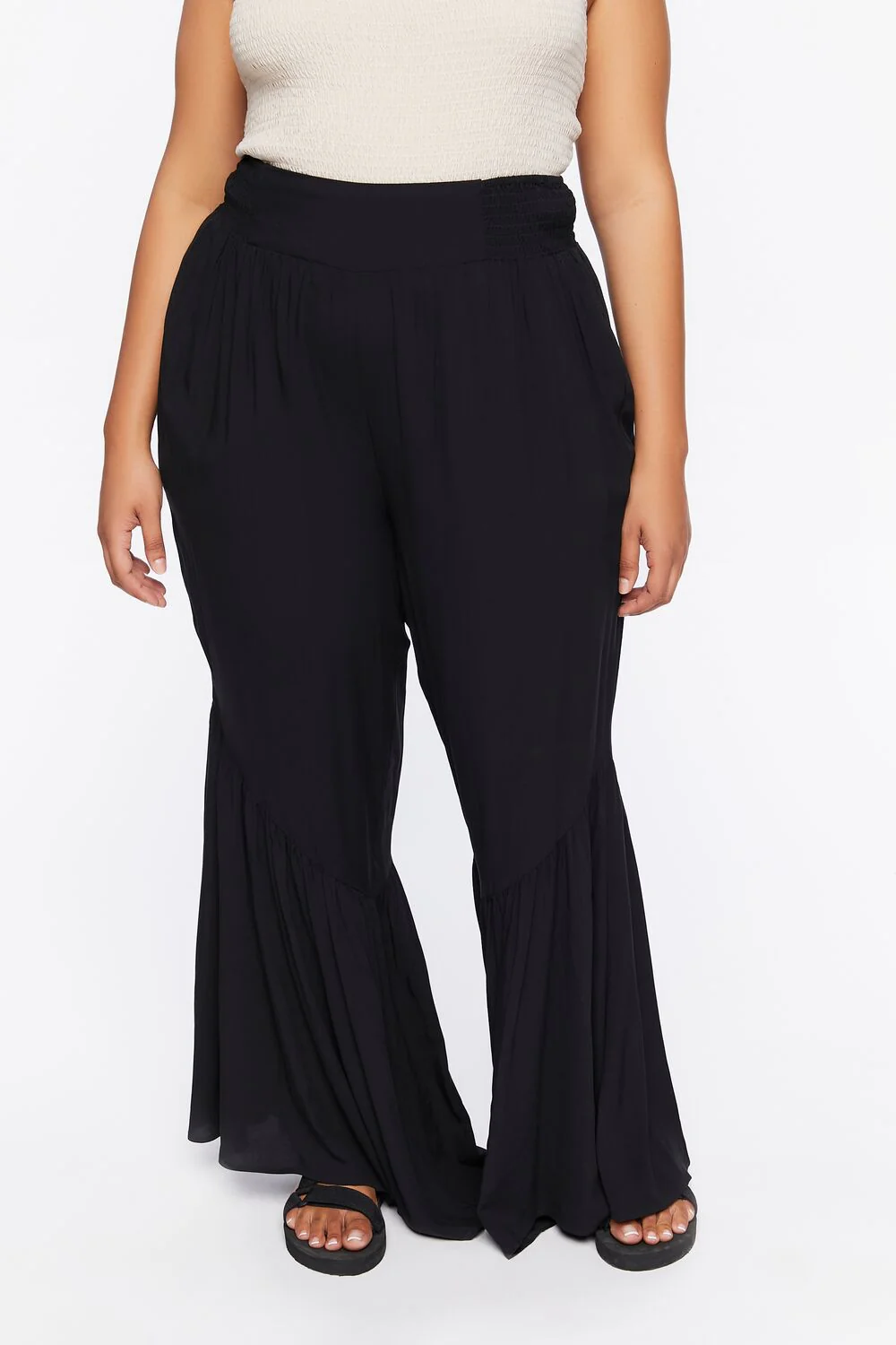 Plus Size Flounce Flare Pants - Image 2