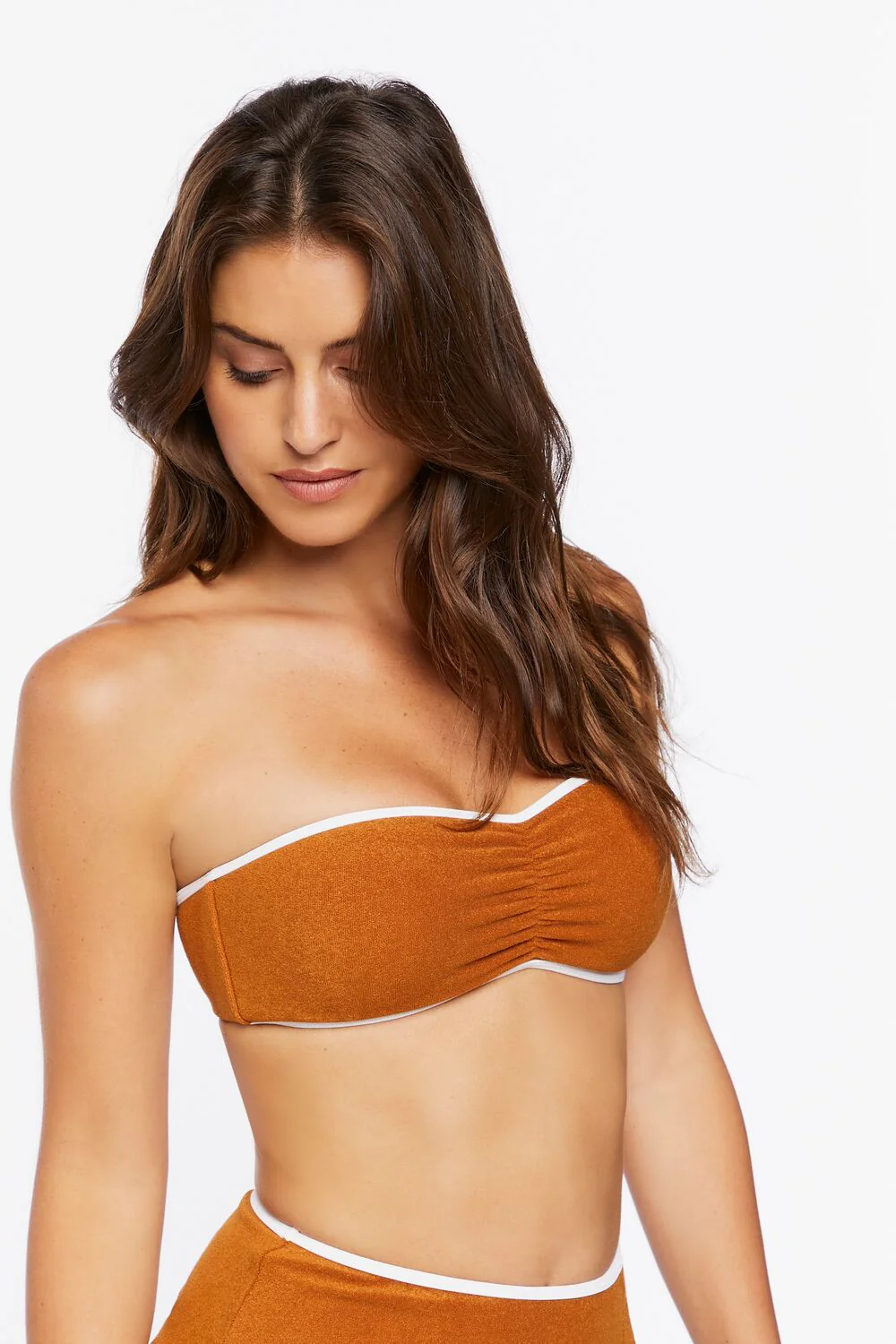 Contrast-Trim Bandeau Bikini Top - Image 2