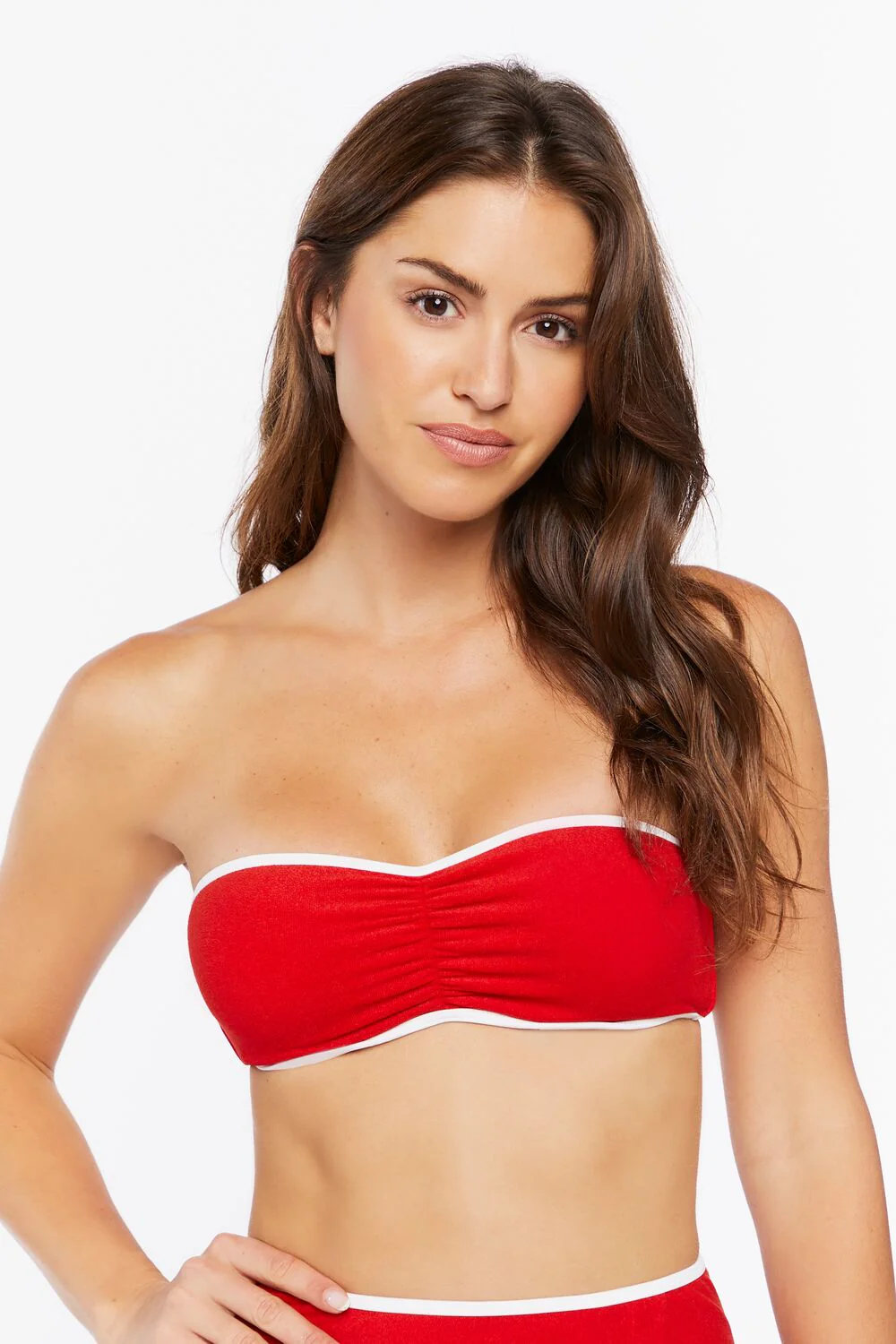 Contrast-Trim Bandeau Bikini Top - Image 4