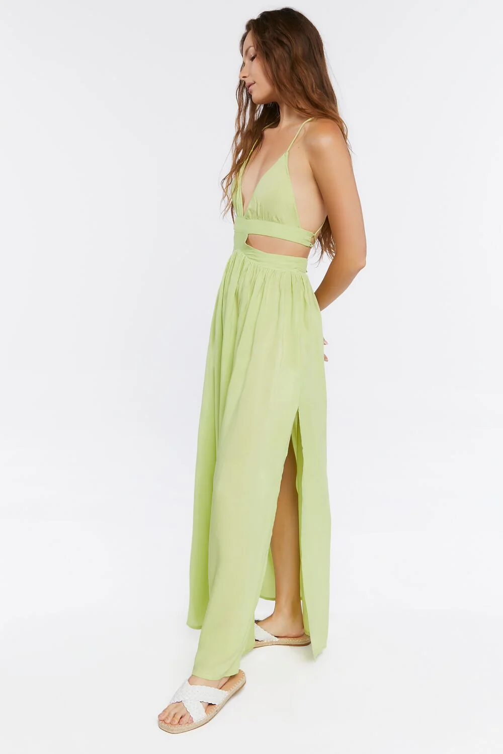 Crepe Cutout M-Slit Maxi Dress - Image 2