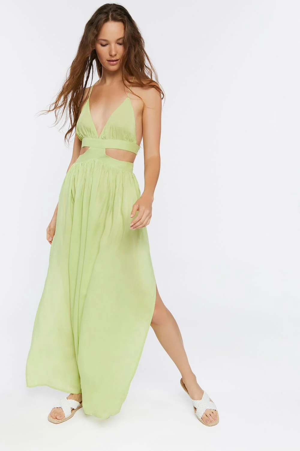Crepe Cutout M-Slit Maxi Dress - Image 4