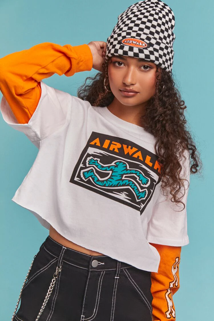 Airwalk Cropped Combo Tee - Image 2
