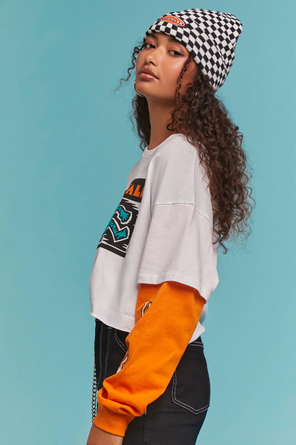 Airwalk Cropped Combo Tee - Image 3