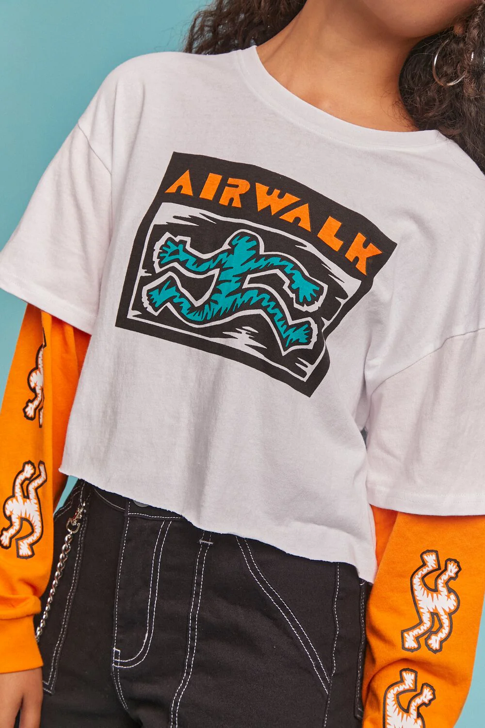 Airwalk Cropped Combo Tee - Image 6