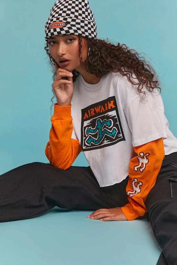 Airwalk Cropped Combo Tee - Image 7
