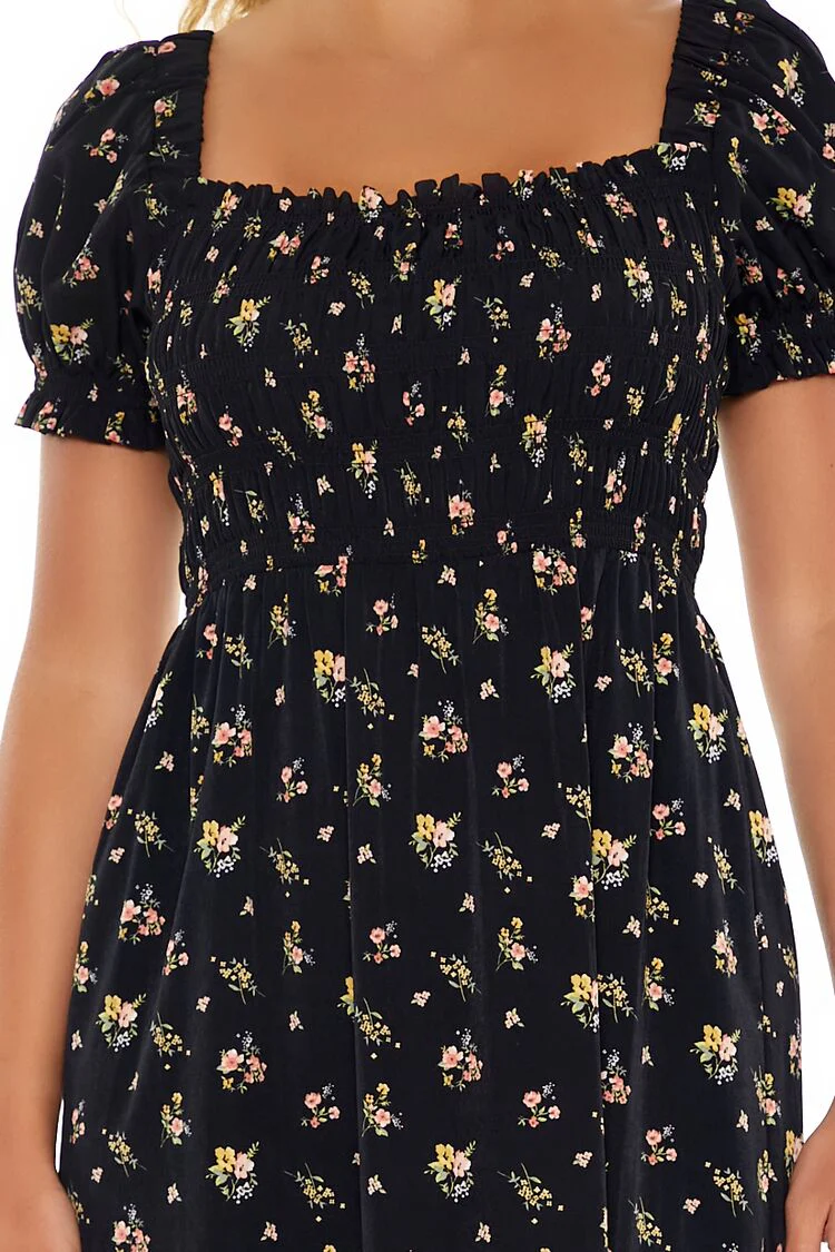 Floral Puff-Sleeve Dress - Image 6