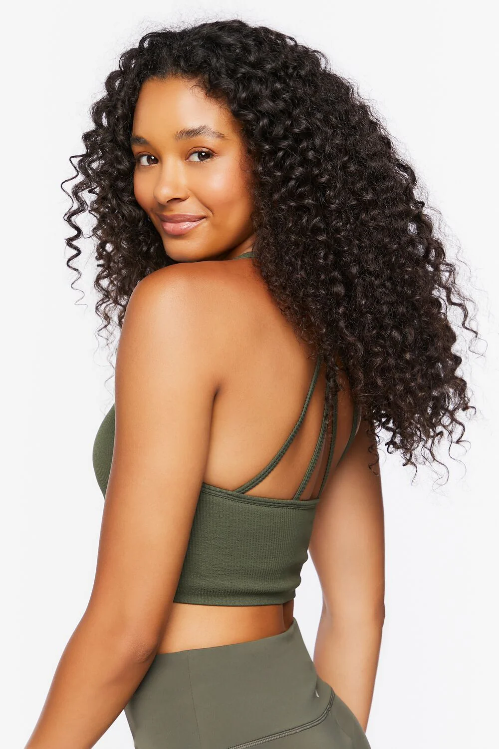 Seamless Caged-Back Sports Bra - Image 2