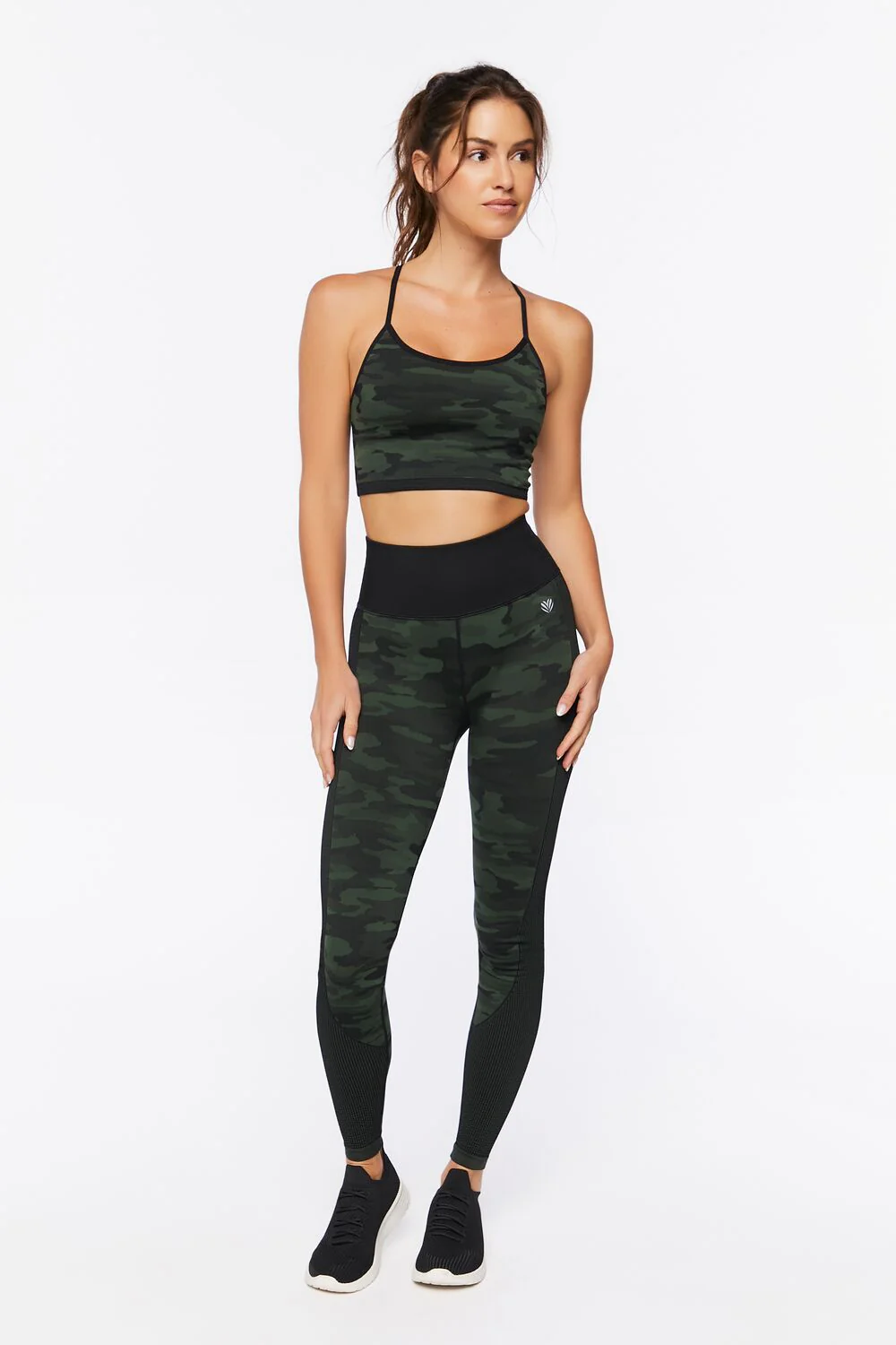 Seamless Camo Print Sports Bra - Image 4