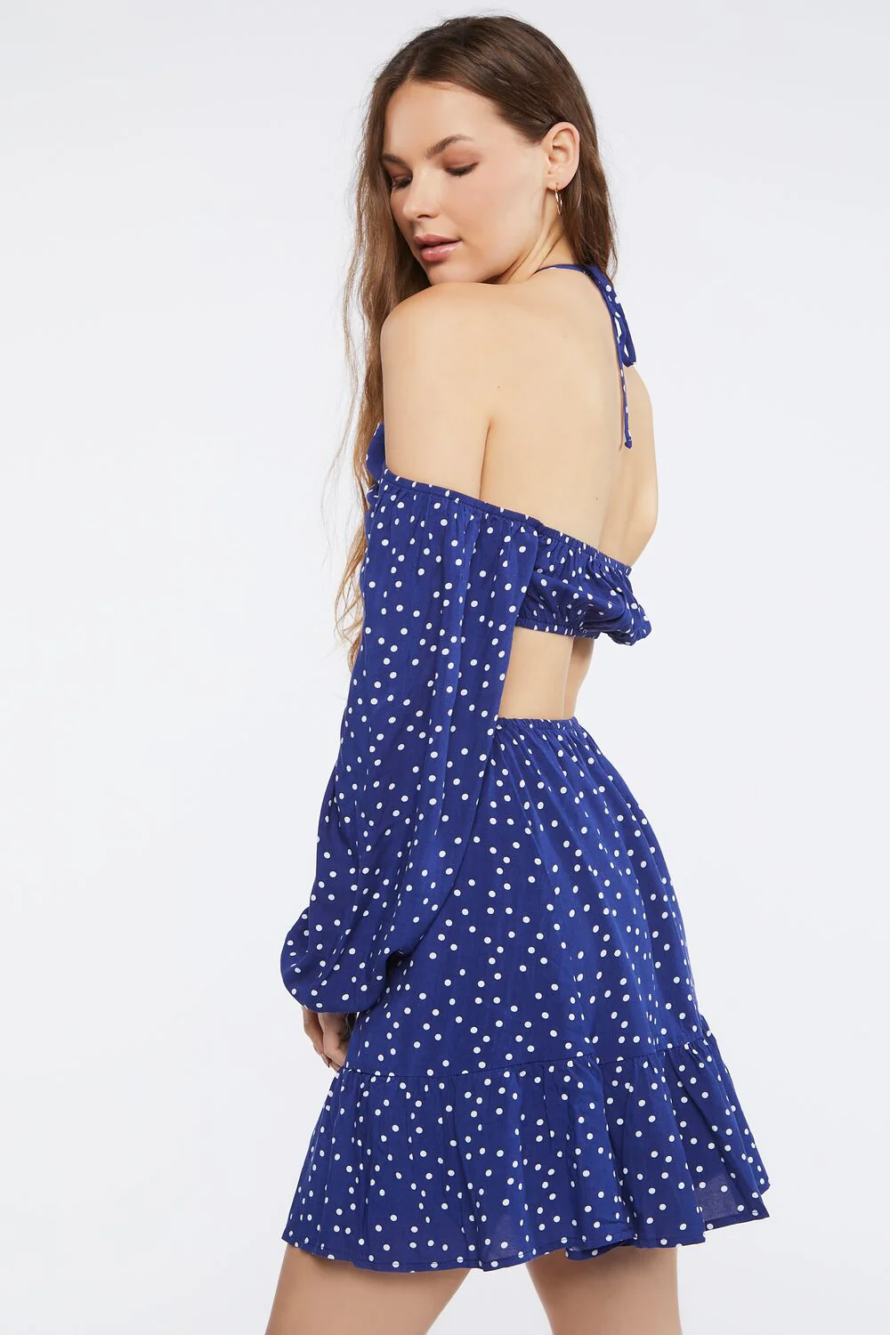 Polka Dot Cutout Mini Dress - Image 2