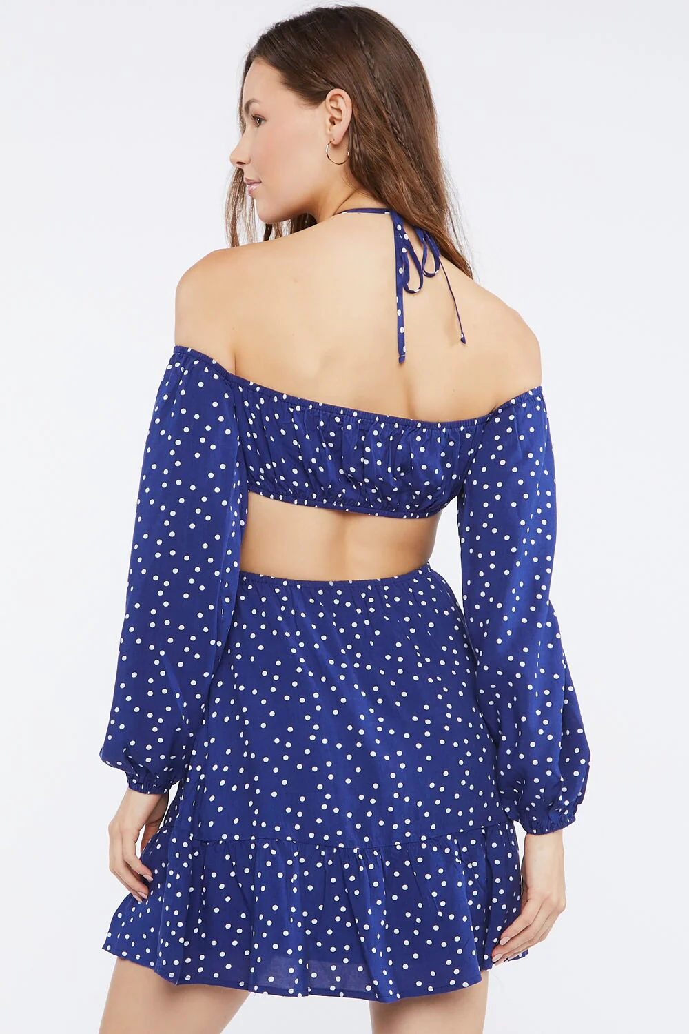 Polka Dot Cutout Mini Dress - Image 3