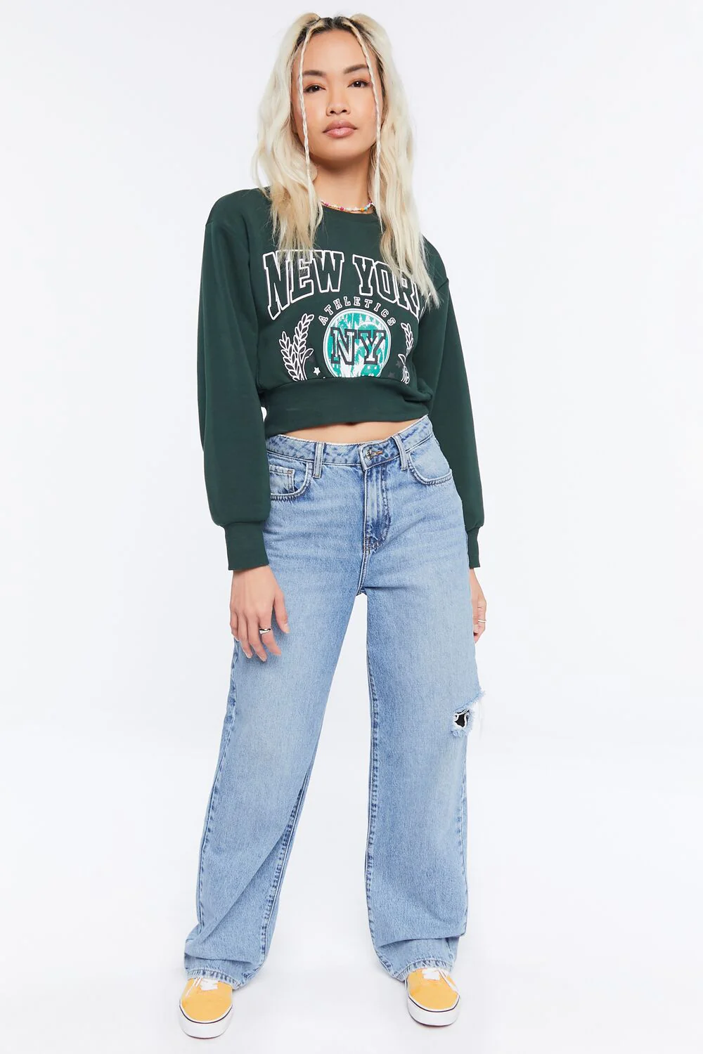 New York Graphic Cropped Pullover - Image 4