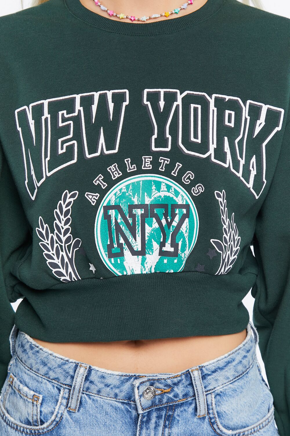 New York Graphic Cropped Pullover - Image 5