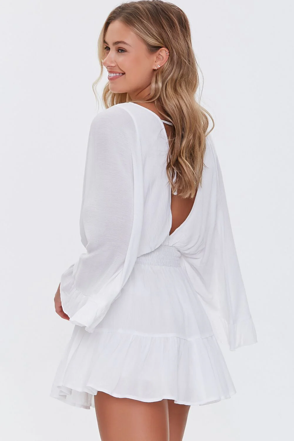Plunging Ruffle-Trim Romper - Image 2