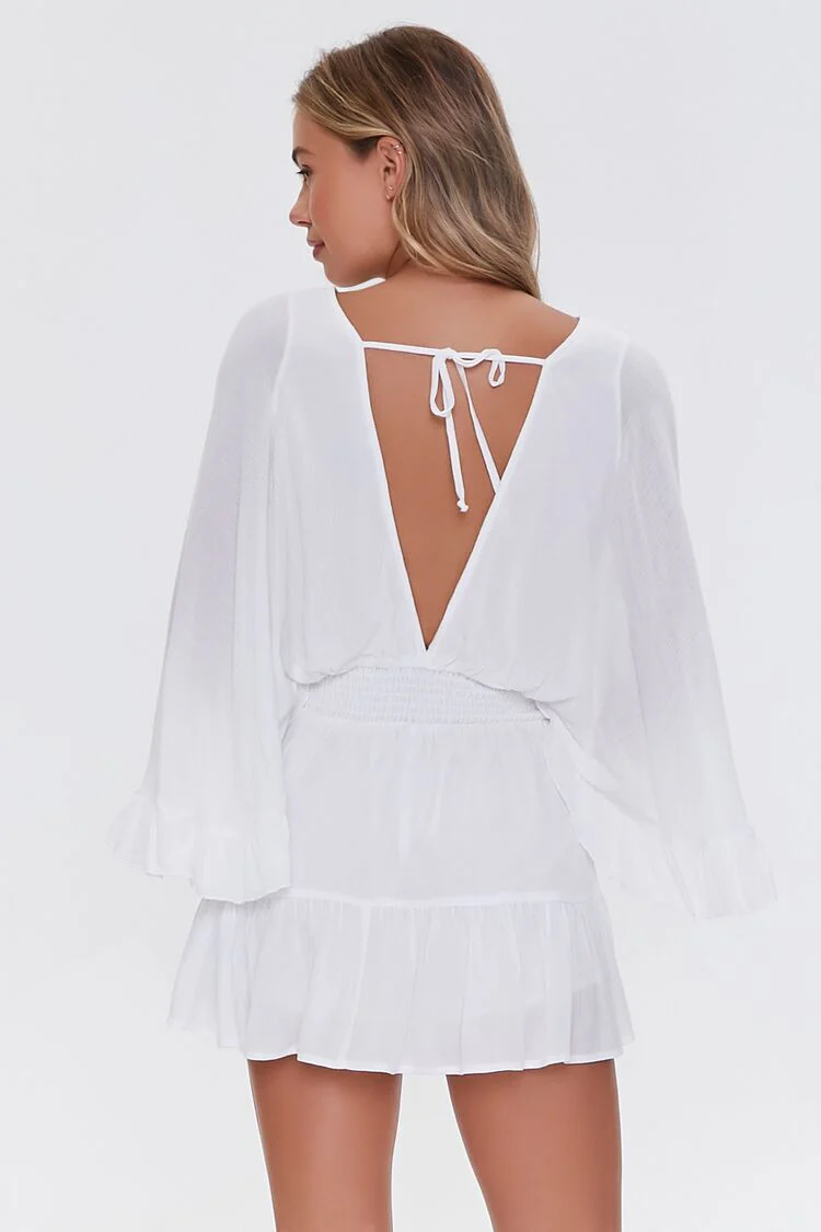 Plunging Ruffle-Trim Romper - Image 3