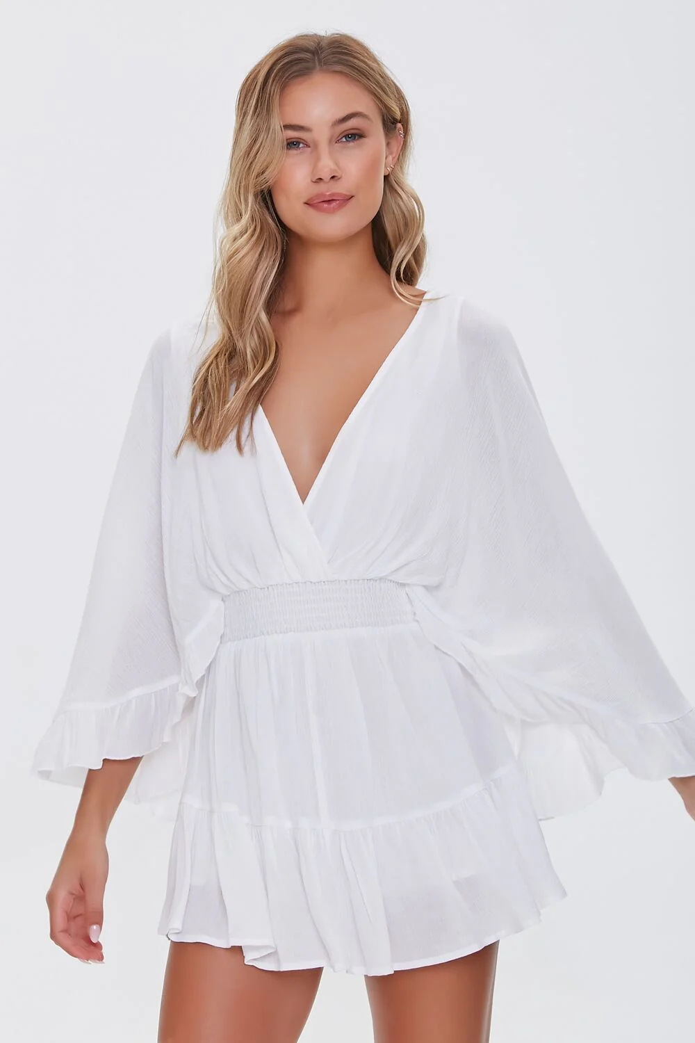 Plunging Ruffle-Trim Romper - Image 5