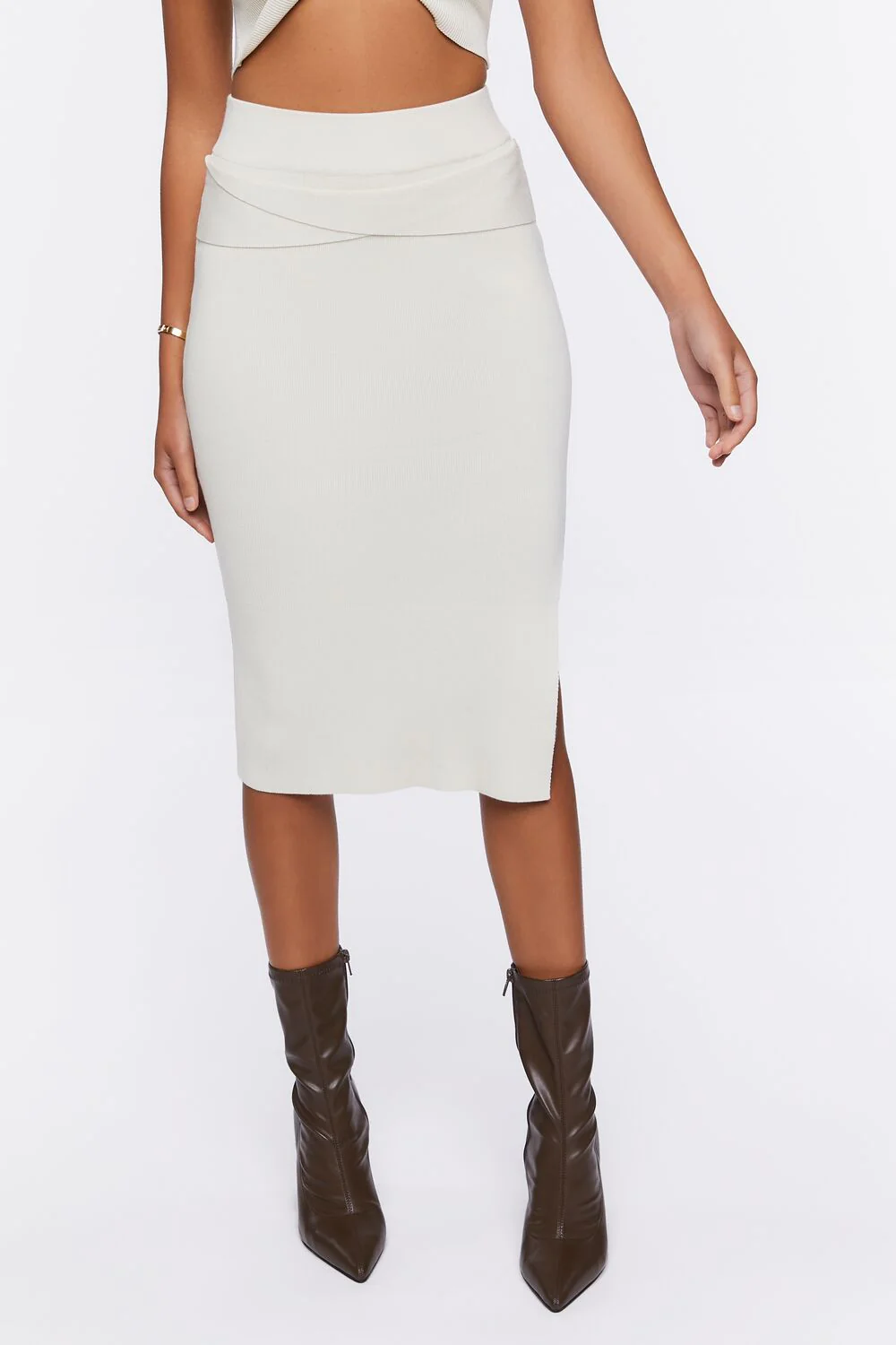 Sweater-Knit Crop Top & Skirt Set - Image 6