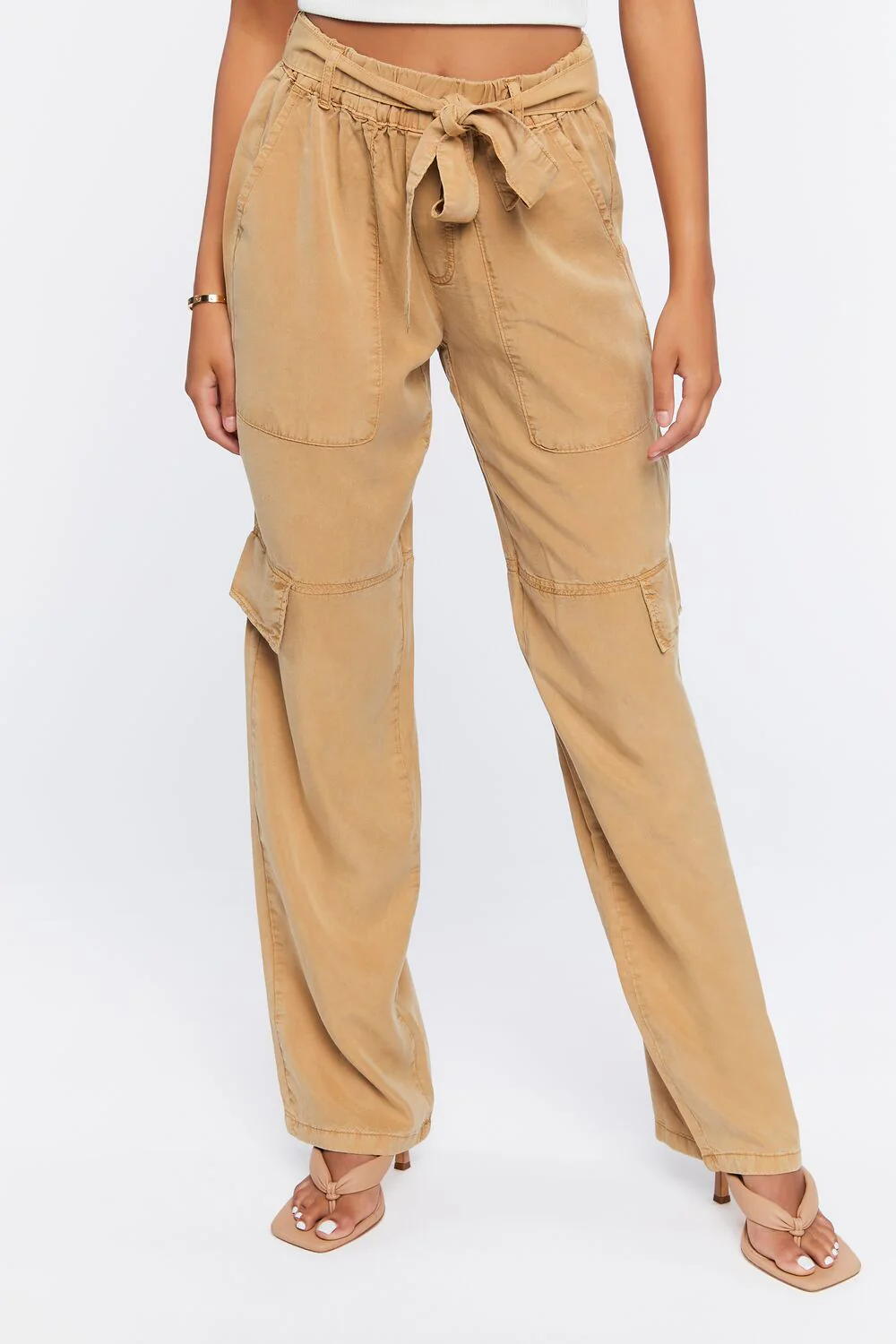 Belted Twill Cargo Pants - Image 2