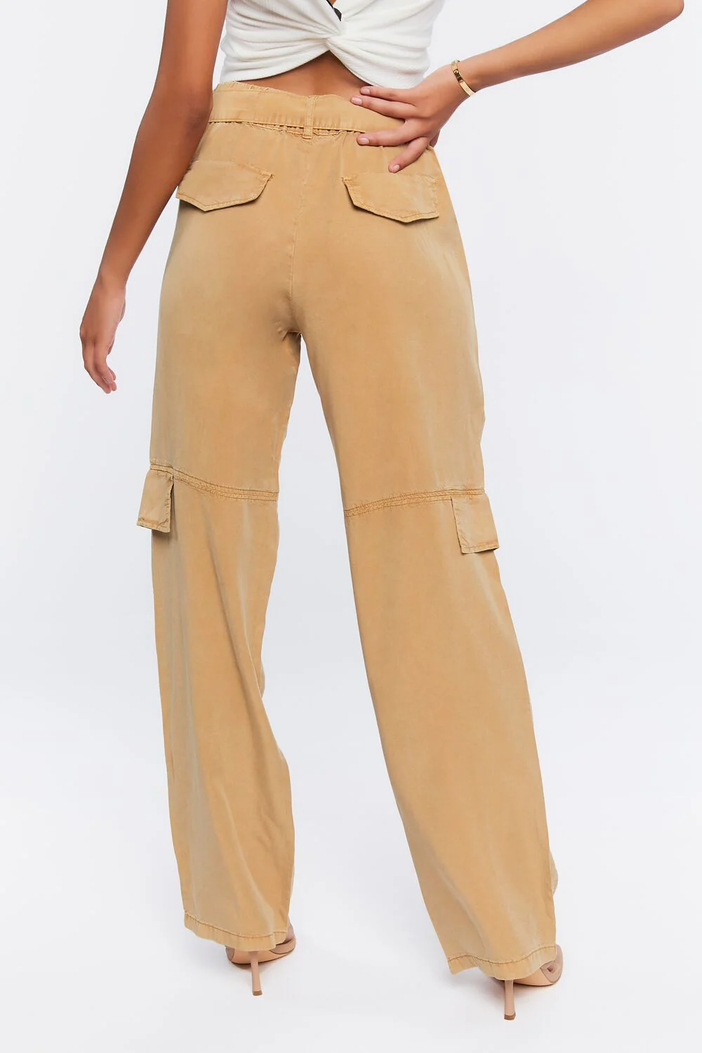 Belted Twill Cargo Pants - Image 4