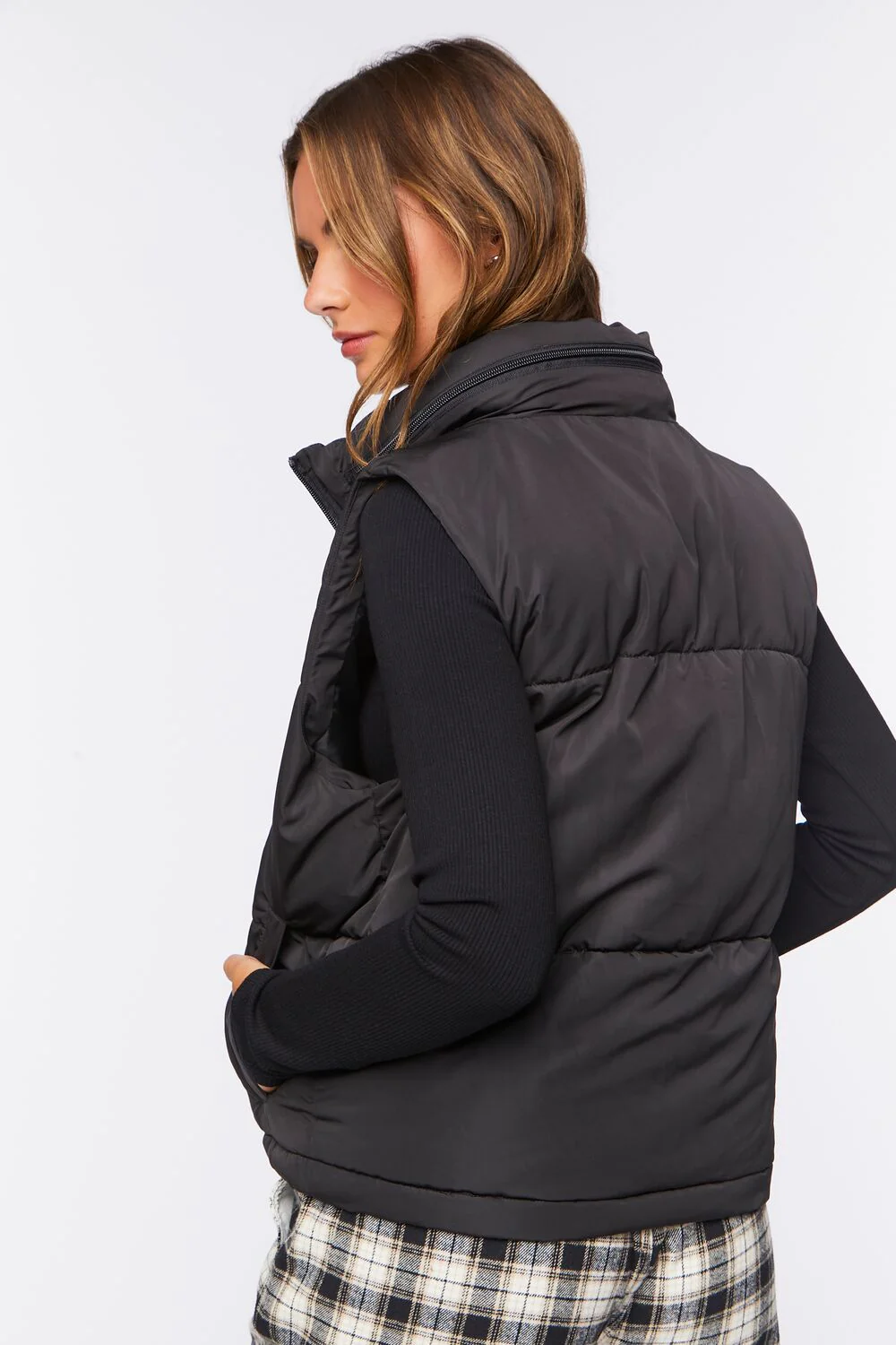 Zip-Up Puffer Vest - Image 3