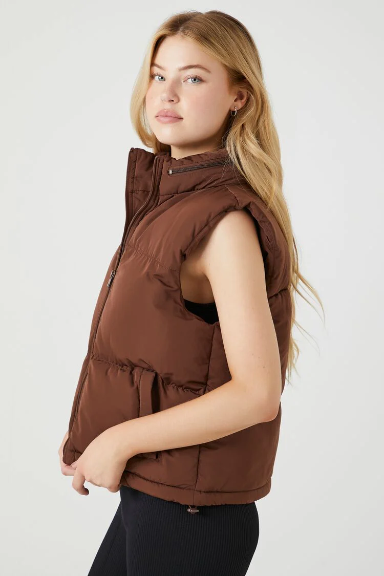 Zip-Up Puffer Vest - Image 7