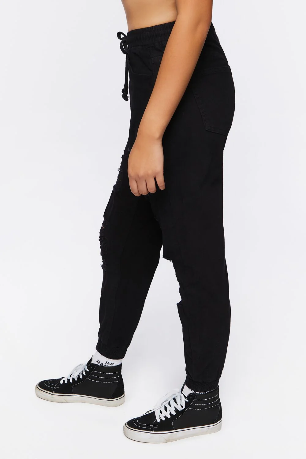 Distressed Denim Joggers - Image 3