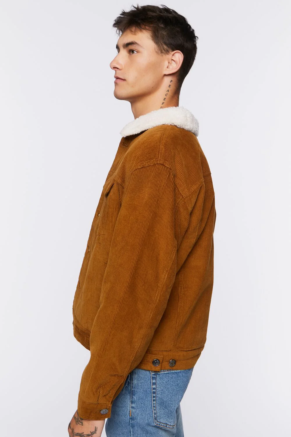 Corduroy Faux Shearling Trucker Jacket - Image 2