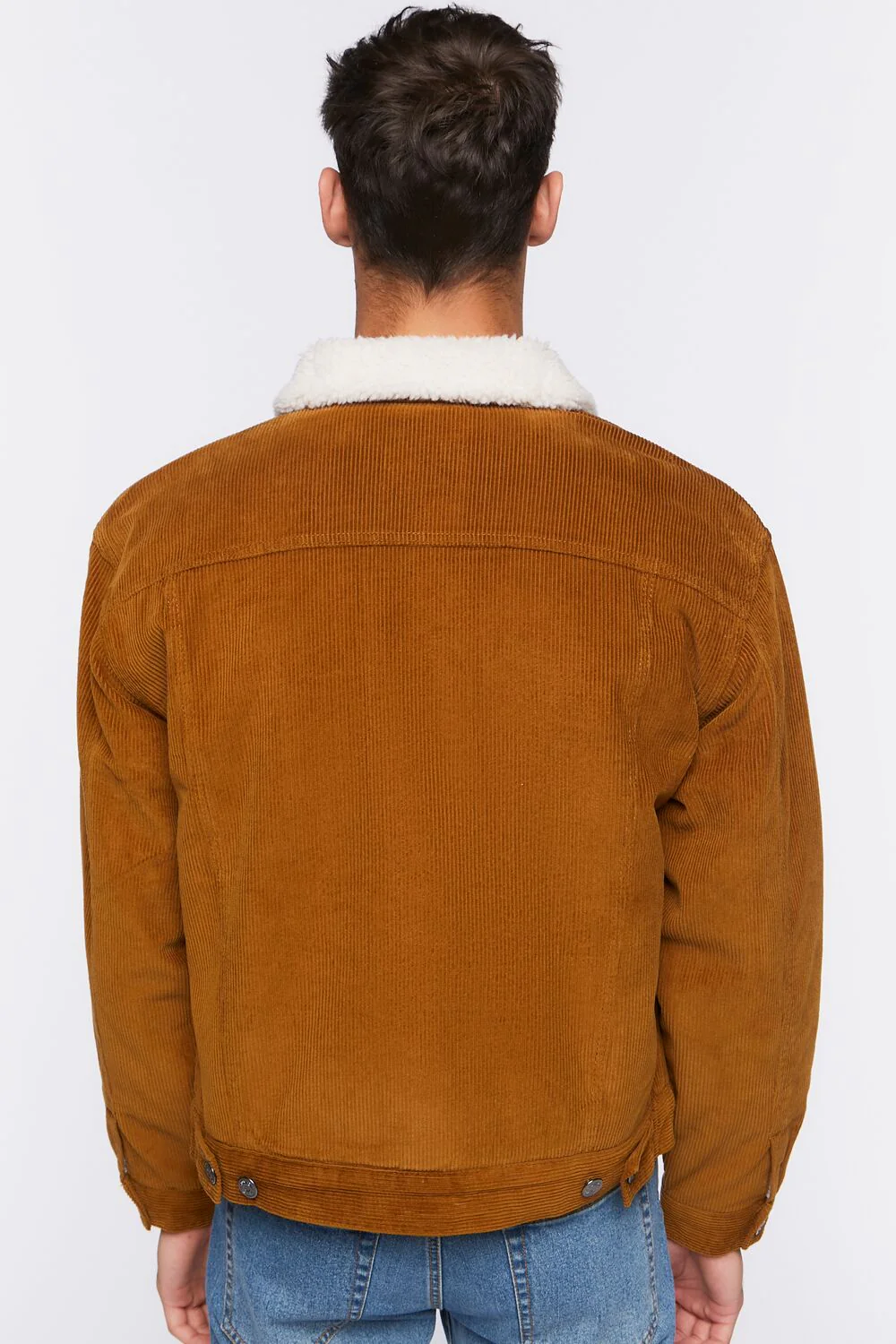 Corduroy Faux Shearling Trucker Jacket - Image 3