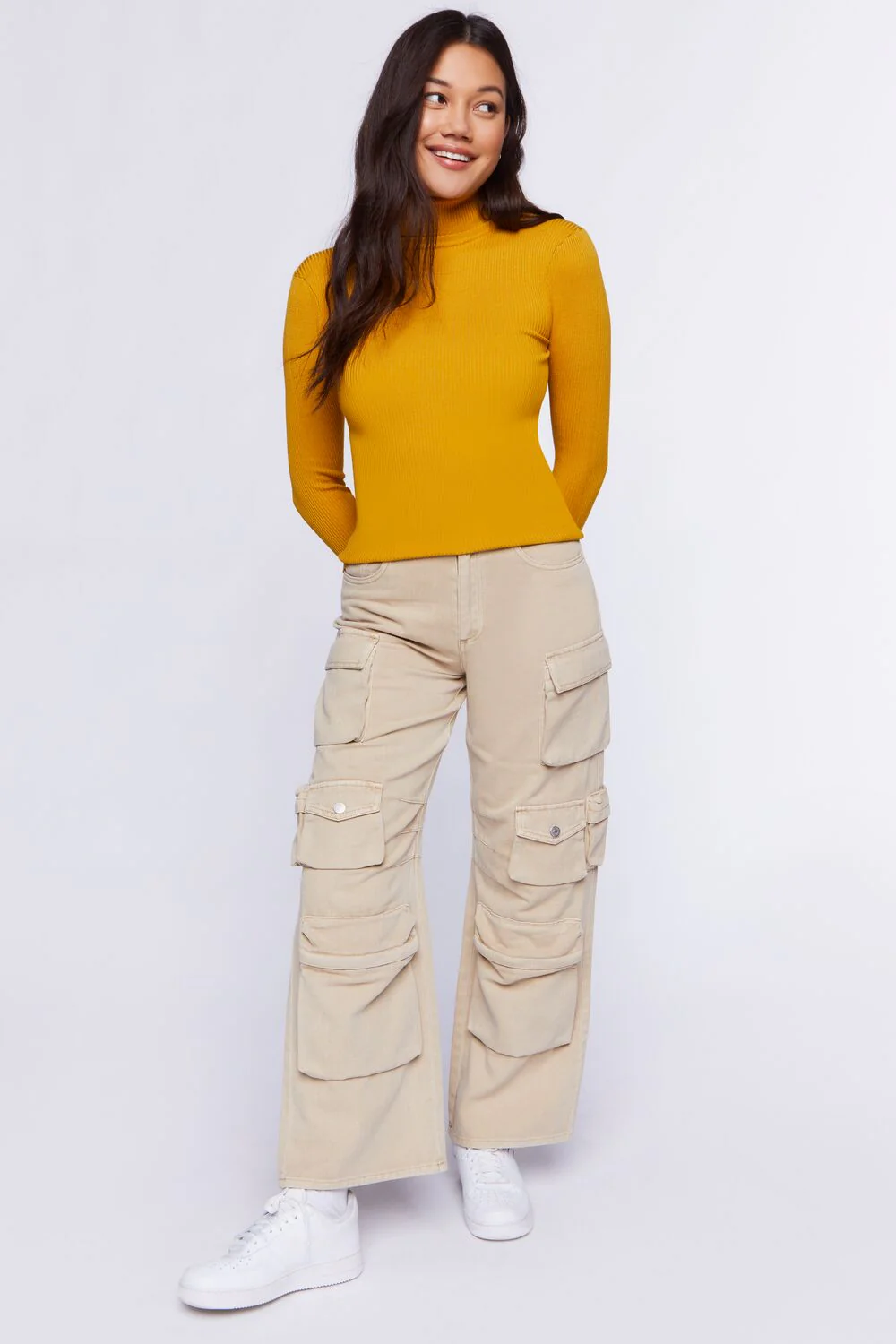 Ribbed Turtleneck Sweater-Knit Top - Image 18
