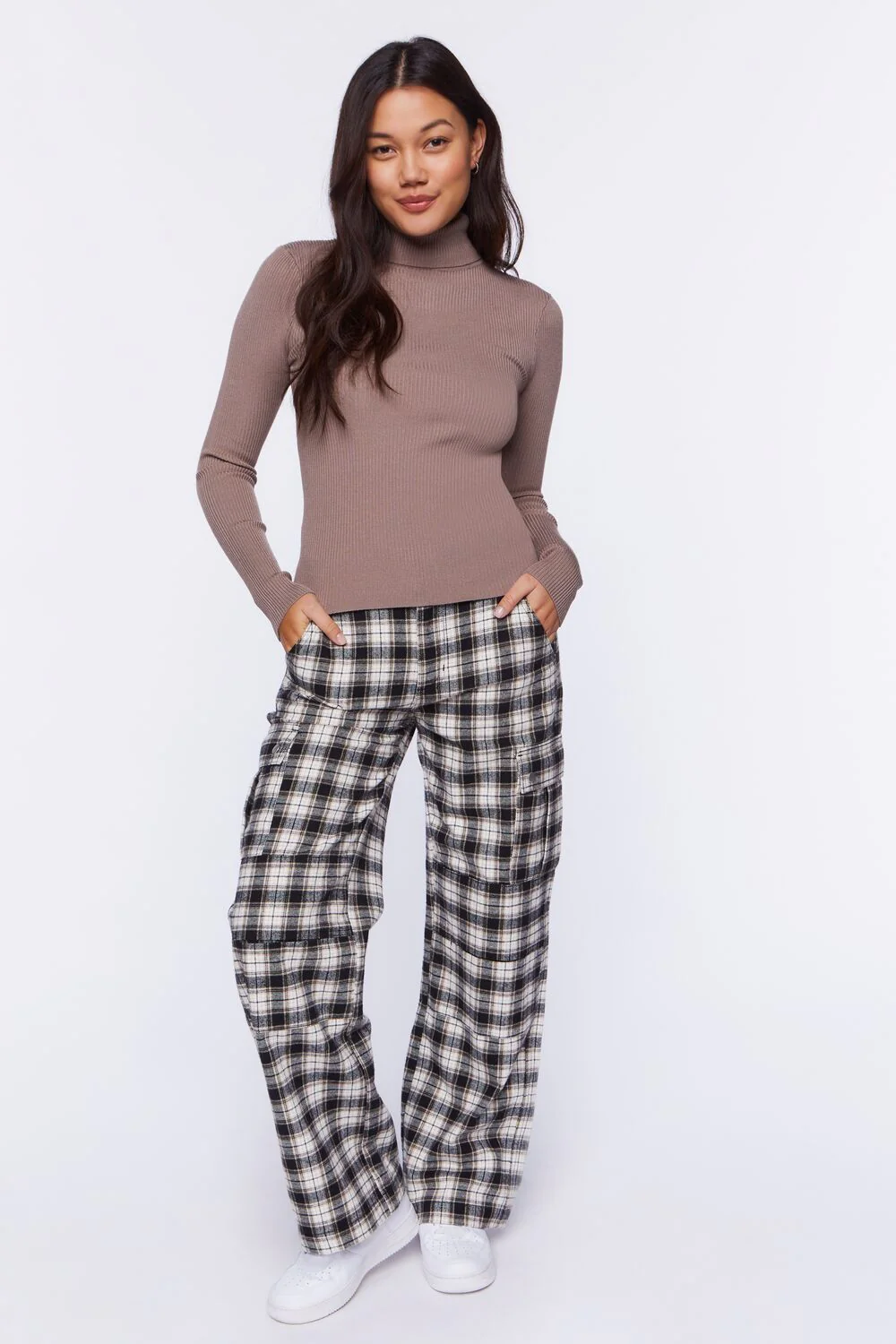 Ribbed Turtleneck Sweater-Knit Top - Image 38