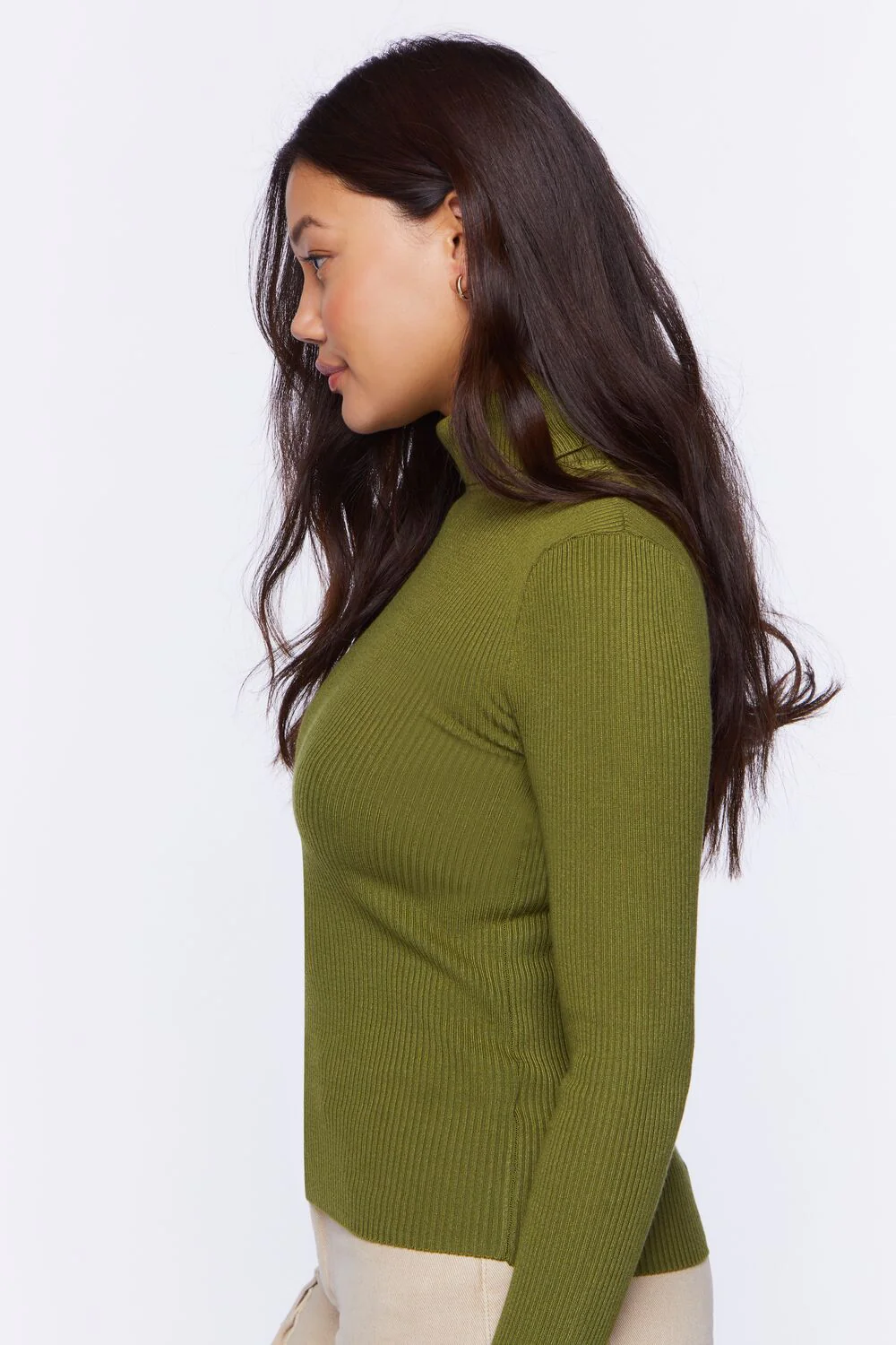 Ribbed Turtleneck Sweater-Knit Top - Image 54