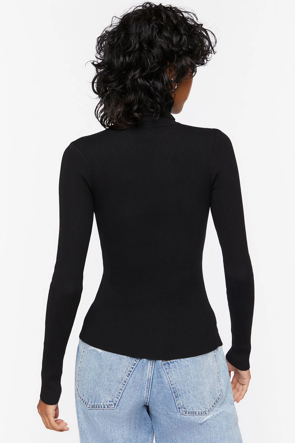 Ribbed Turtleneck Sweater-Knit Top - Image 7