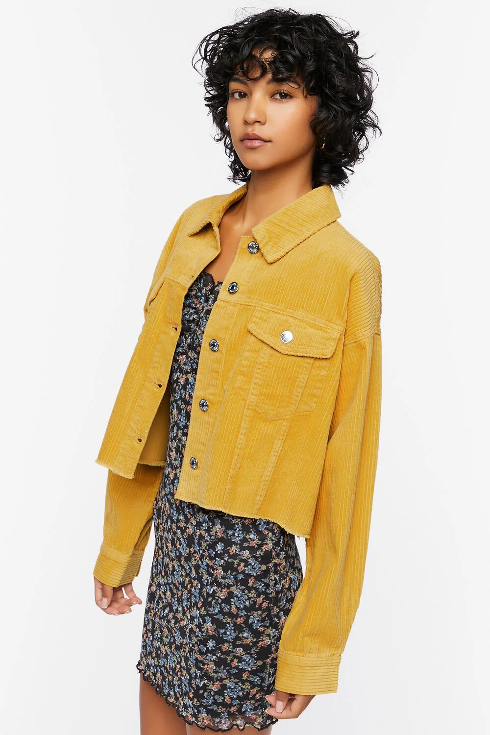 Frayed Corduroy Shacket - Image 2