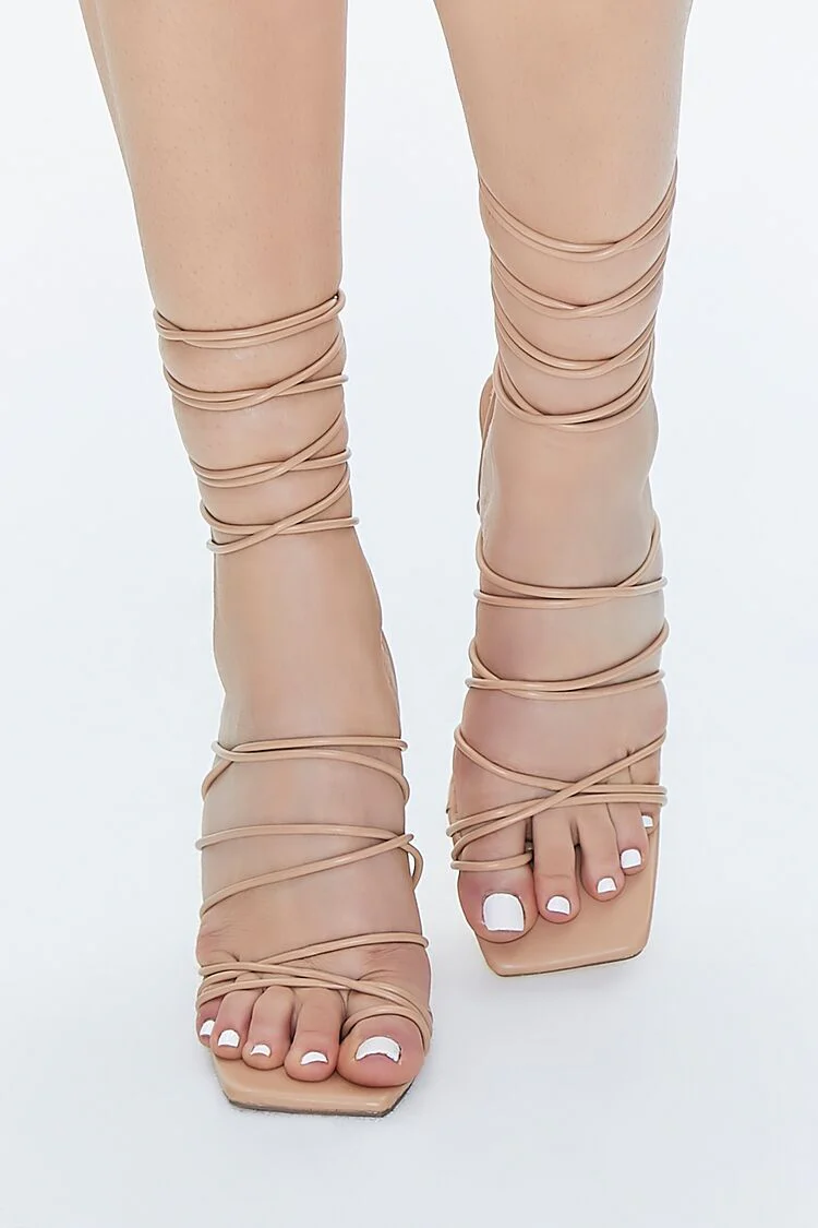 Lace-Up Stiletto Heels - Image 8