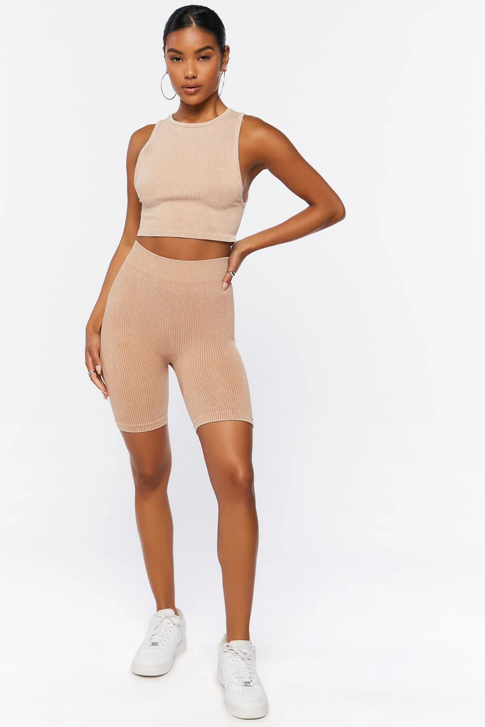 Seamless Ribbed Biker Shorts - Image 5
