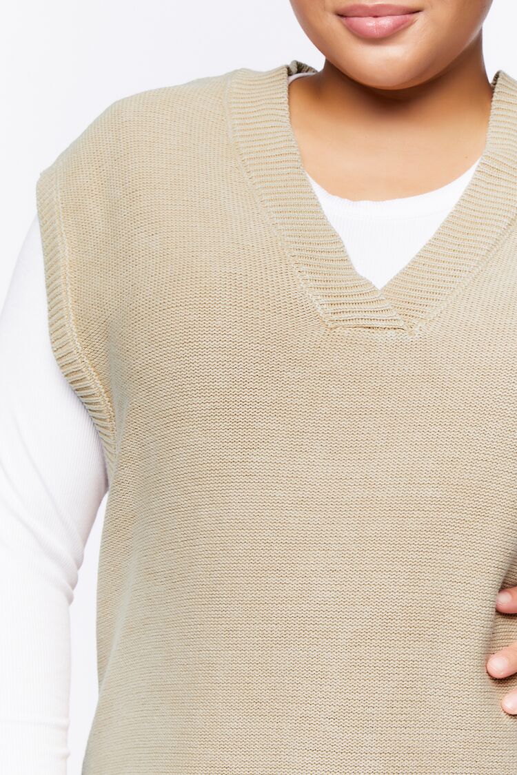 Plus Size Longline Sweater Vest - Image 5