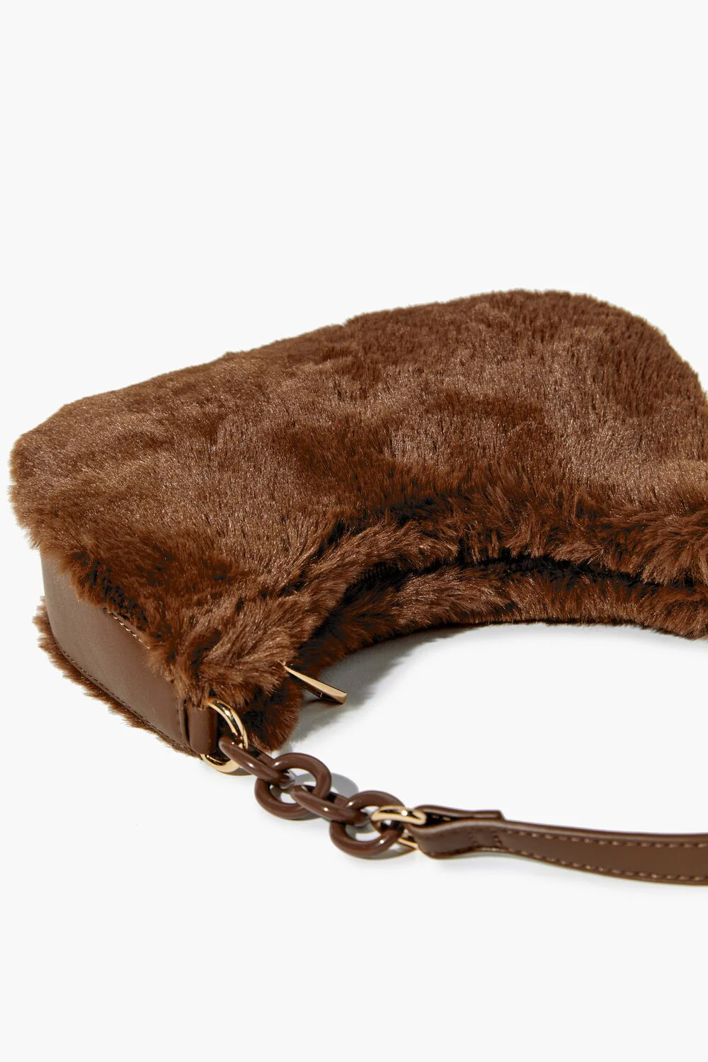 Plush Faux Fur Baguette Bag - Image 3