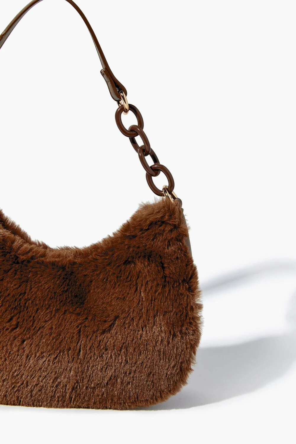 Plush Faux Fur Baguette Bag - Image 4