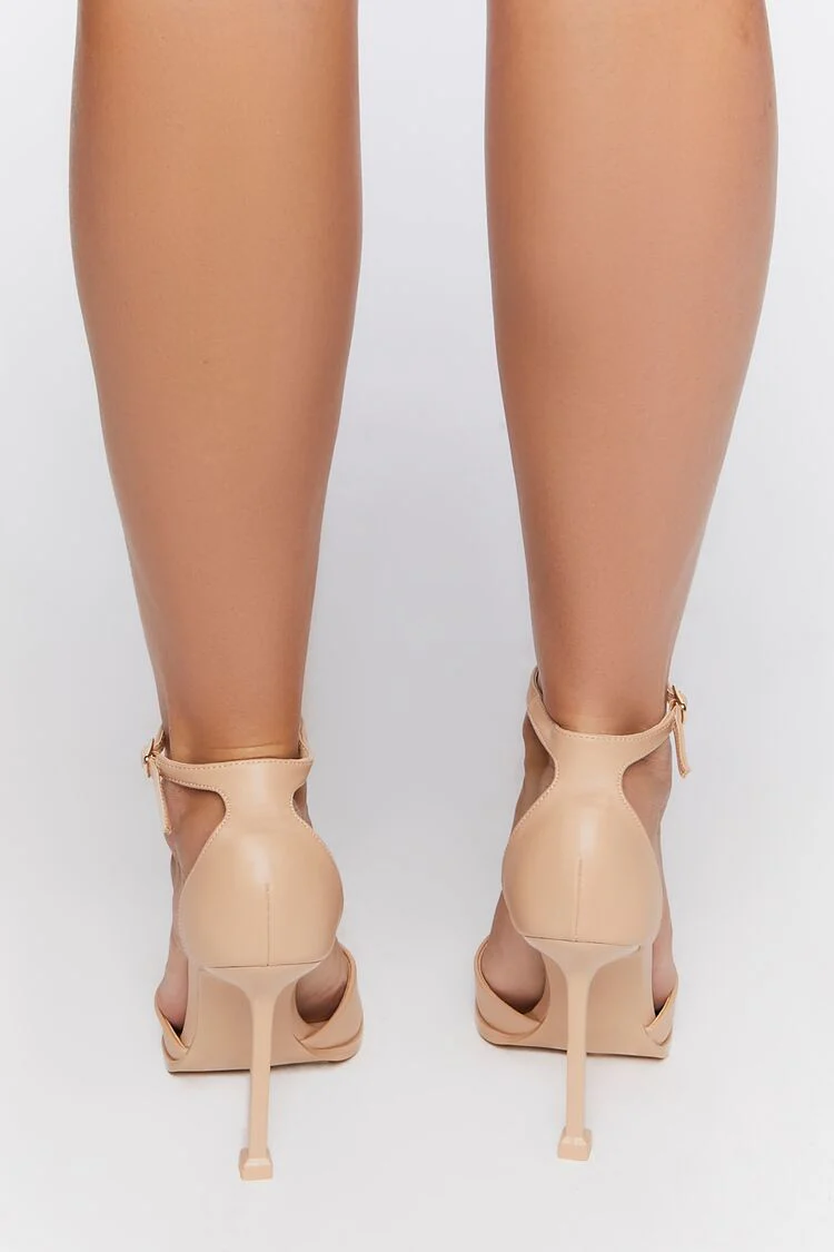Faux Leather Open-Toe Heels - Image 3