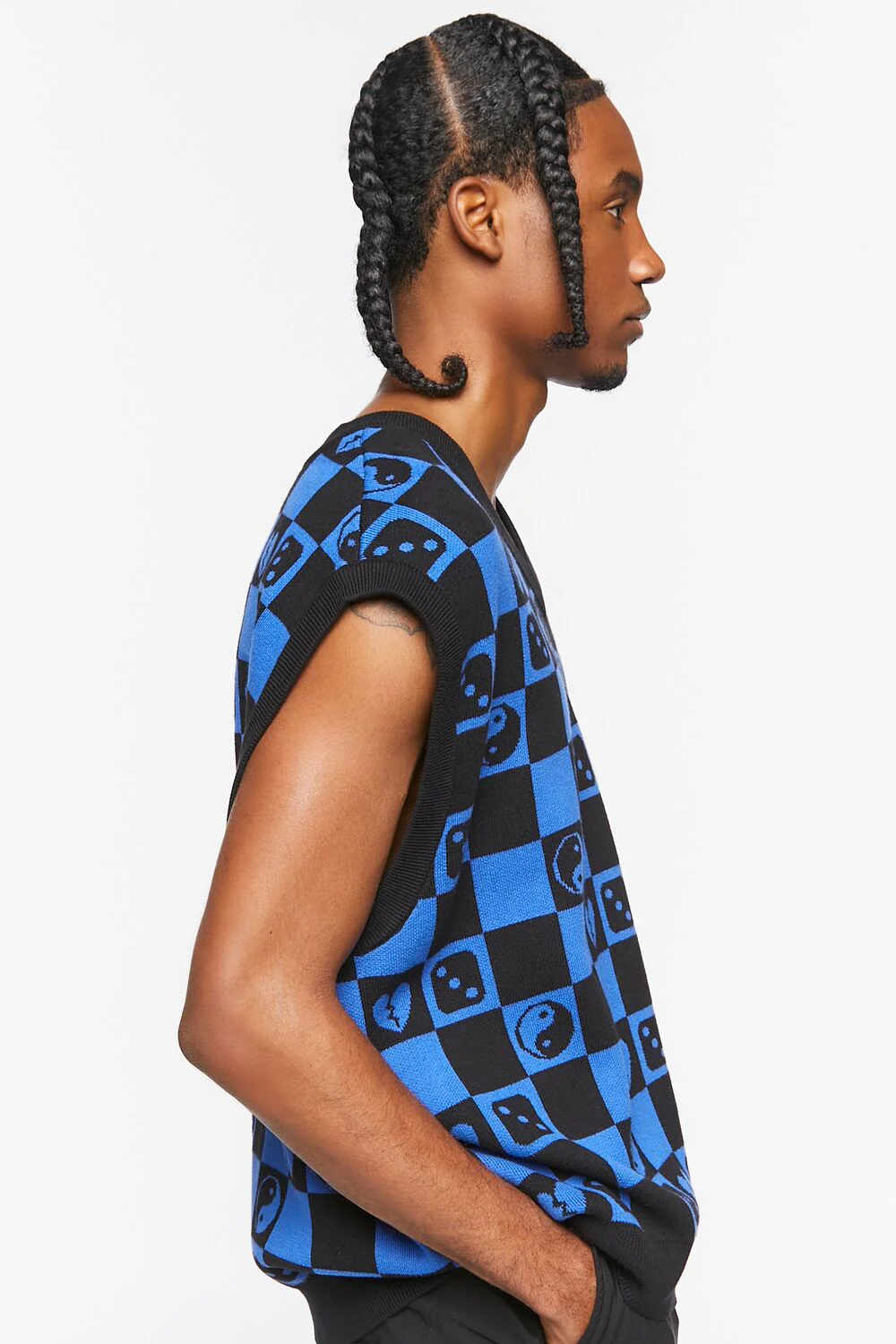Checkered Yin Yang Sweater Vest - Image 2