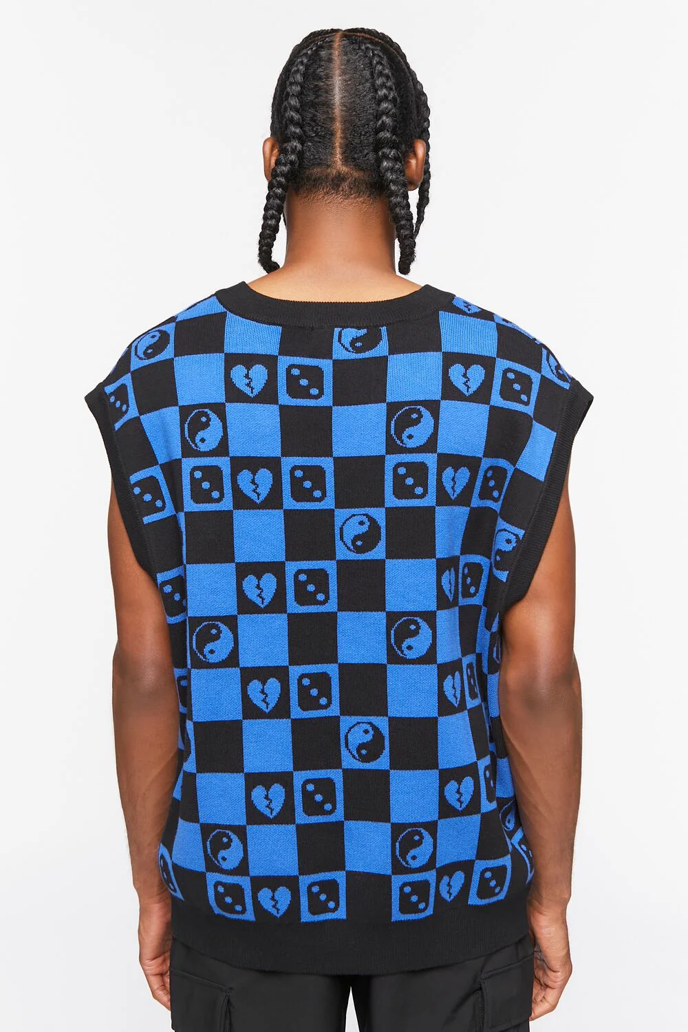 Checkered Yin Yang Sweater Vest - Image 3