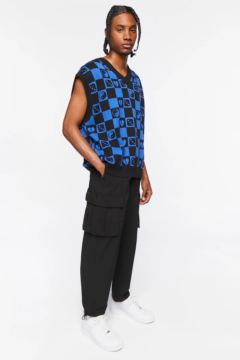 Checkered Yin Yang Sweater Vest - Image 4