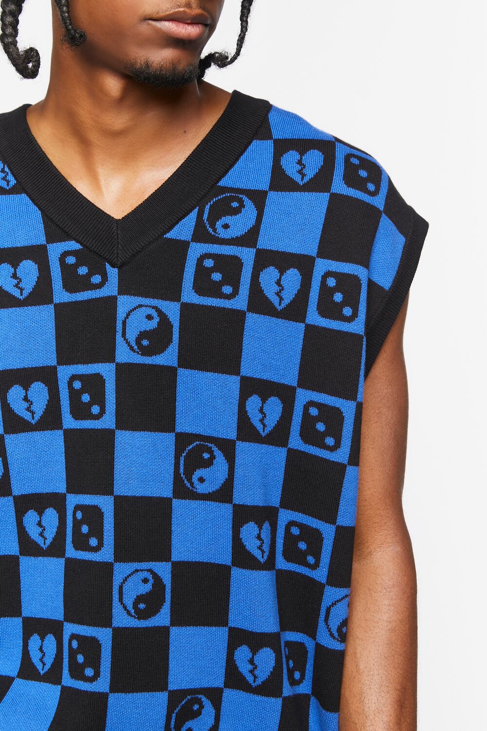 Checkered Yin Yang Sweater Vest - Image 5