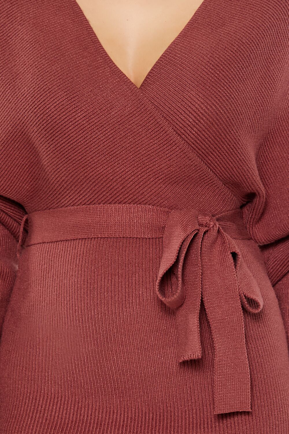 Surplice Midi Sweater Dress - Image 21